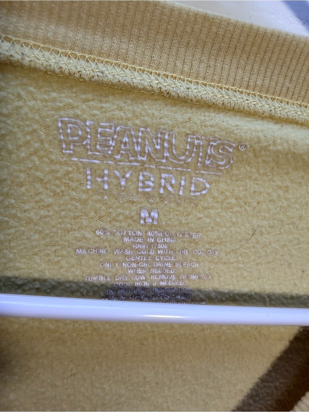 Peanuts Hybrid Crewneck Sweatshirt - Pale Yellow - Picture 2 of 3